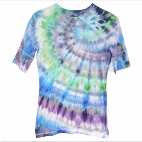 MOSSIMO Custom Tie Dye fitted T-shirt M - Picture 6 of 9